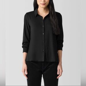 Eileen Fisher Black Long Sleeve shirt